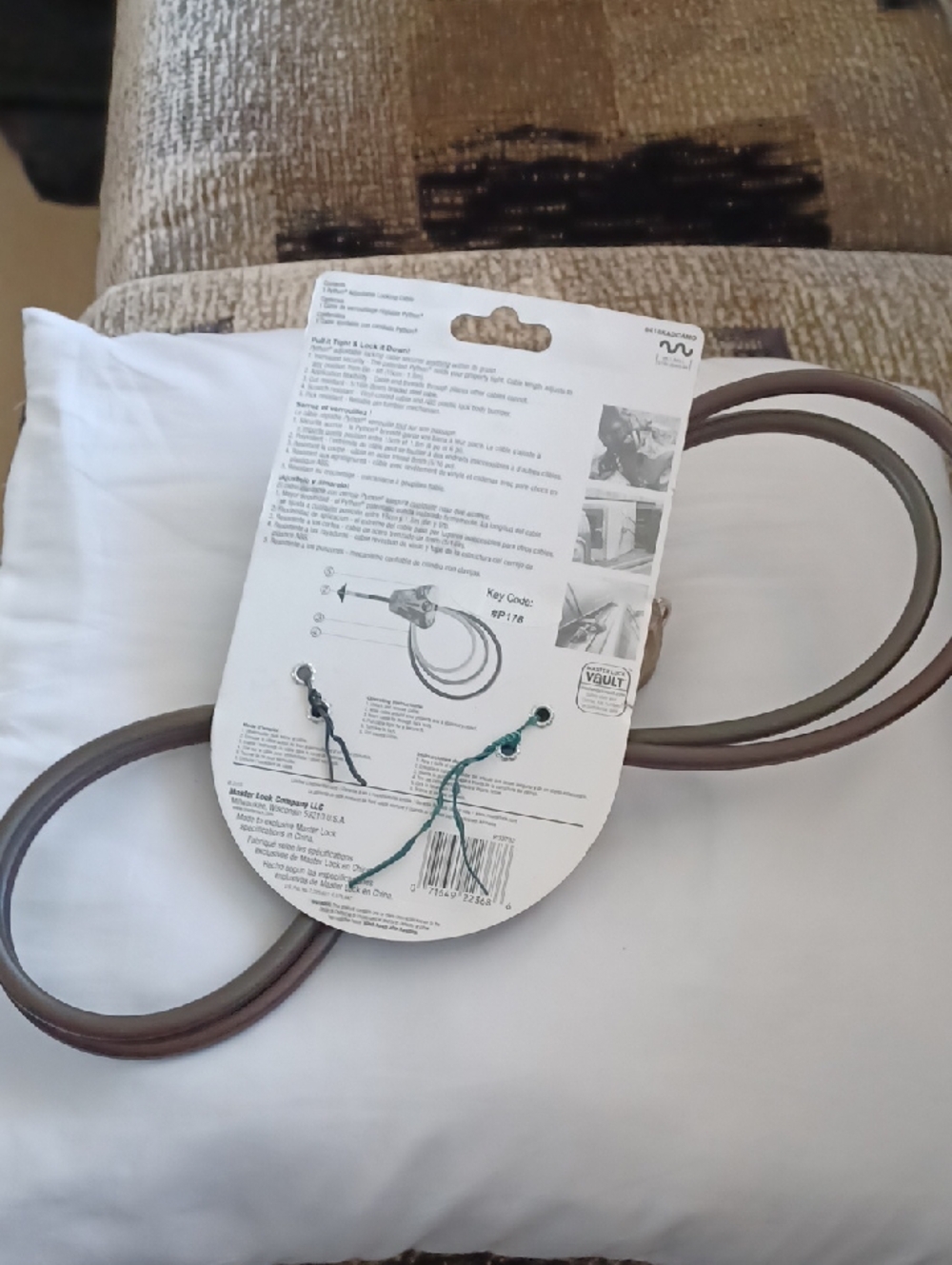 New Python Adjustable Locking Cable - 6 Feet Long - Picture 5 of 7